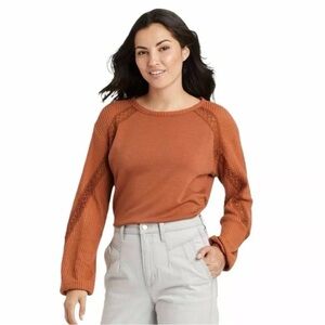 Women's Rust Long Sleeve Top Knox Rose